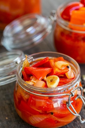 Marinated Red Bell Peppers